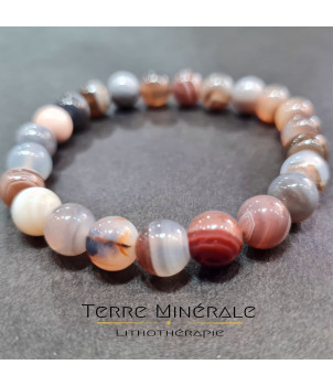 Bracelet Agate Botswana AB Boule 8mm – BIJOUX FANTAISIE JAULNES 77
