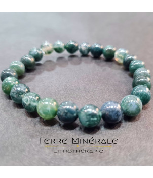 Bracelet Agate Mousse AB Boule 8mm – BIJOUX FANTAISIE CELLULE 63