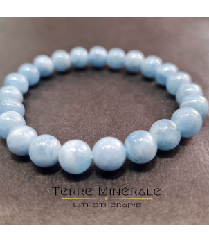 Bracelet Aigue Marine Brésil AA Boule (7.5-8.5mm) – BIJOUX FANTAISIE CELLULE 63
