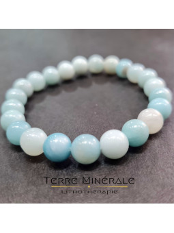 Bracelet Amazonite Brésil B Boule 8mm