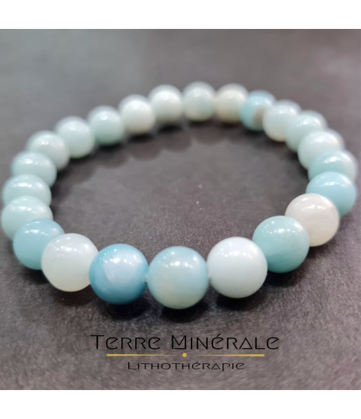 Bracelet Amazonite Brésil B Boule 8mm