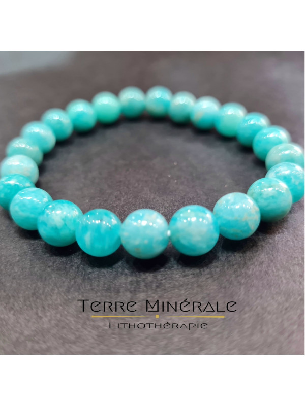 Bracelet Amazonite Russie A+ Boule 8mm