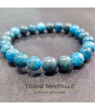 Bracelet Apatite Bleue A+ Madagascar Boule 8mm – BIJOUX FANTAISIE MONTREUIL 93