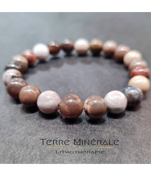 Bracelet Bois Fossile A Boule 8mm – BIJOUX FANTAISIE GRISY-SUR-SEINE 77