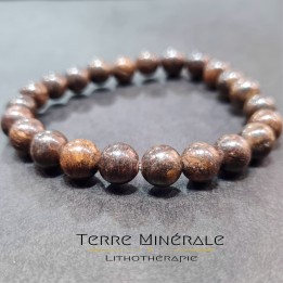 Bracelet Bronzite AB Boule 8mm