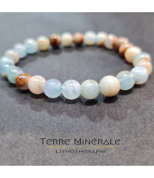 Bracelet Calcite Bleue Sur Guangue AA Boule 7.5 8.5mm – BIJOUX FANTAISIE BRIE-COMTE-ROBERT 77