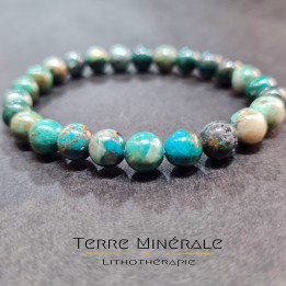 Bracelet Chrysocolle Perou AA Boule 7-8 mm