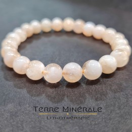 Bracelet Citrine Chauffée AB (Améthyste Chauffée) Boule 8 mm
