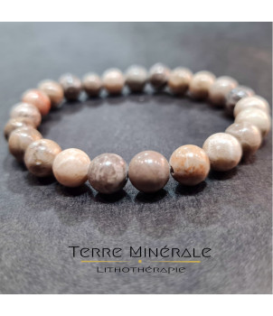 Bracelet Corail Fossile AB Boule 8 mm – BIJOUX FANTAISIE ALIX 69