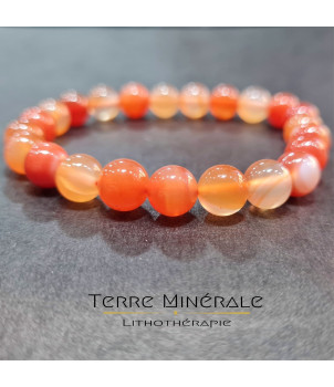 Bracelet Cornaline A Boule 8 mm – BIJOUX FANTAISIE ALIX 69