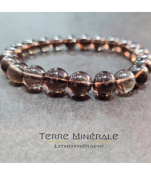 Bracelet Cristal De Roche Fumé A Boule 8 mm – BIJOUX FANTAISIE APPRIEU 38