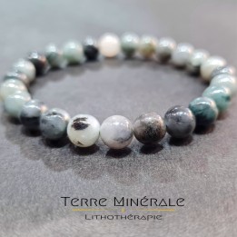 Bracelet Emeraude B Boule 8 mm