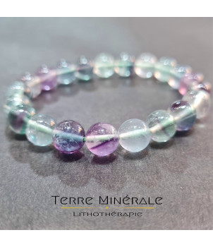 Bracelet Fluorine Multicolore AA Boule 8 mm – BIJOUX FANTAISIE GRISY-LES-PLATRES 95