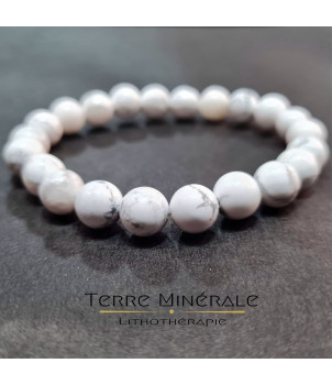 Bracelet Howlite Blanche A Boule 8 mm – BIJOUX FANTAISIE MONTCHAL 42