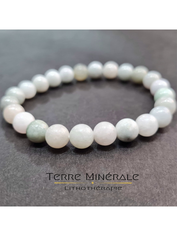 Bracelet Jade De Birmanie B Boule 8 mm