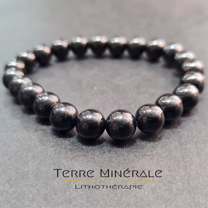 Bracelet Jais A Boule 8 mm