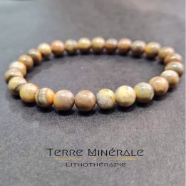 Bracelet Jaspe Bumblebee AB Boule 7.5 - 8.5 mm