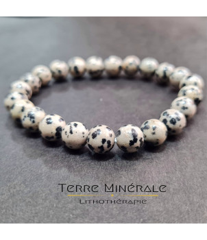 Bracelet Jaspe Dalmatien AB Boule 8 mm – BIJOUX FANTAISIE LA CHAPELLE-SAINT-MARTIN 73