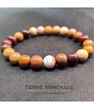 Bracelet Jaspe Mokaite A Boule 8 mm – BIJOUX FANTAISIE SAINT-PRIEST 69