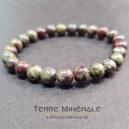 Bracelet Jaspe Sang De Dragon A+ Boule 8 mm