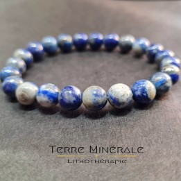 Bracelet Lapis Lazuli AB Boule 8 mm