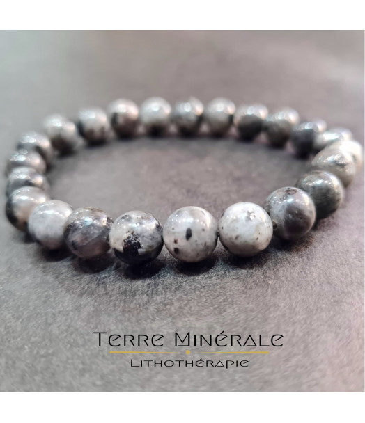 Bracelet Larvikite AB Boule 8 mm Bracelet Larvikite AB Boule 8 mm