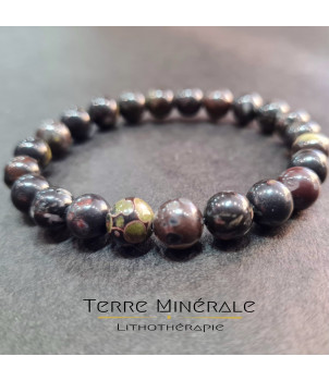 Bracelet Obsidienne Fleurie A Boule 8 mm – BIJOUX FANTAISIE ROUSSIEUX 26