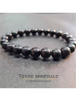 Bracelet Obsidienne Oeil Celeste A Boule 8 mm