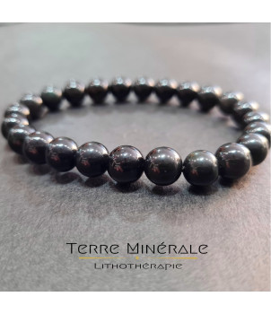 Bracelet Obsidienne Oeil Celeste A Boule 8 mm – BIJOUX FANTAISIE RANCÉ 01