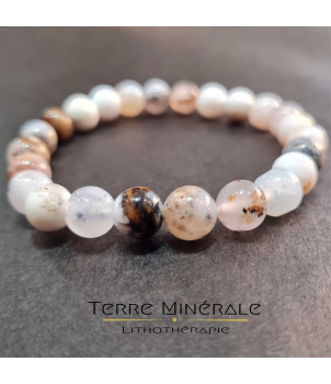 Bracelet Opale Dendrite A Boule 8 mm – BIJOUX FANTAISIE RIGNIEUX-LE-FRANC 01