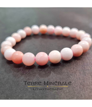 Bracelet Opale Rose A+ Boule 8 mm – BIJOUX FANTAISIE RIGNIEUX-LE-FRANC 01