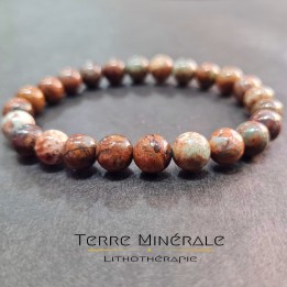 Bracelet Opale Verte AB Boule 8 mm