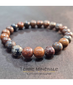 Bracelet Pietersite A Boule 8 mm – BIJOUX FANTAISIE SAINT-CHAMP 01