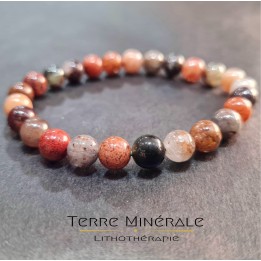 Bracelet Quartz Lodolite A+ Boule 7.5 - 9 mm