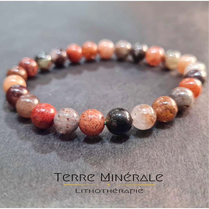Bracelet Quartz Lodolite A+ Boule 7.5 - 9 mm