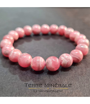 Bracelet Rhodochrosite Argentine AA Boule 8 - 9 mm – BIJOUX FANTAISIE MONTBONNOT-SAINT-MARTIN 38