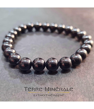 Bracelet Spinelle Noire A Boule 8 mm – BIJOUX FANTAISIE INNIMOND 01