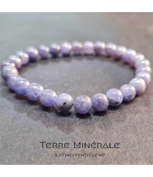 Bracelet Tanzanite Bleue A Boule 7 - 8 mm