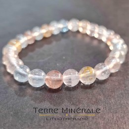 Bracelet  Topaze Multicolore AA+ Boule 7 - 8 mm