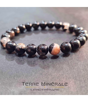 Bracelet Tourmaline Noire Avec Quartz B Boule 8 mm – BIJOUX FANTAISIE ROSIÈRES 43