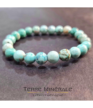 Bracelet Turquoise Du Pérou A Boule 8 mm – BIJOUX FANTAISIE GUIGNES 77