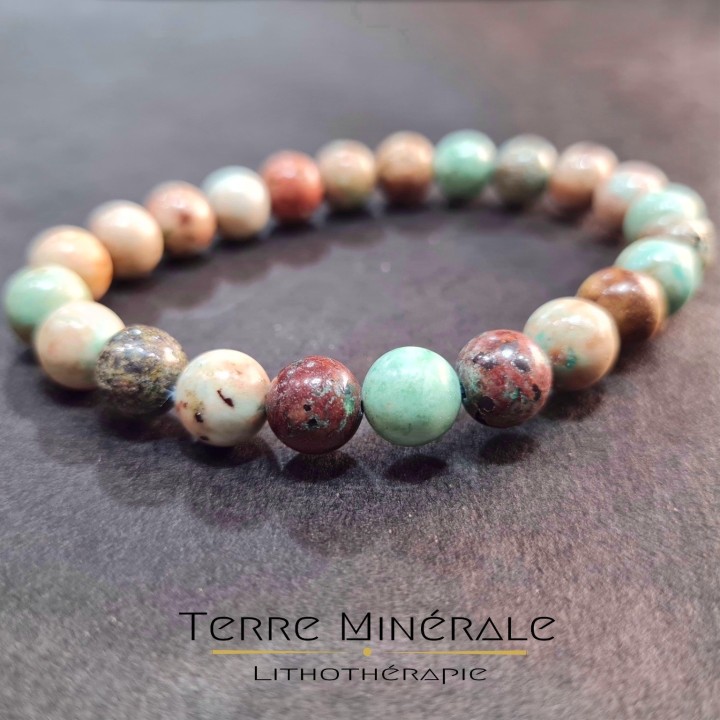 Bracelet Turquoise Du Pérou AB Boule 8.5/9.5 mm