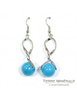 Boucles d'oreilles Howlite Turquoise