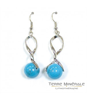 Boucles d'oreilles Howlite Turquoise – BIJOUX FANTAISIE LE VERNET 43