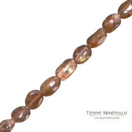 Collier Andalousite grains 4 - 5mm fermoir argent 0.925