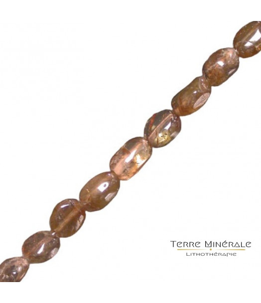 Collier Andalousite grains 4 - 5mm fermoir argent 0.925 Collier Andalousite grains 4 - 5mm fermoir argent 0.925