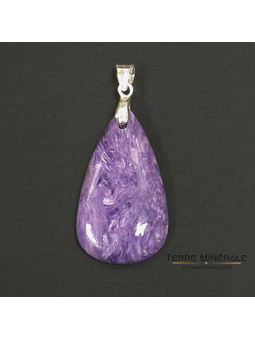 Pendentif Charoite Argent 0.925 rhodié