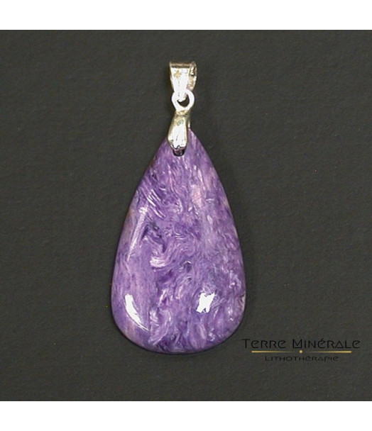 Pendentif Charoite Argent 0.925 rhodié