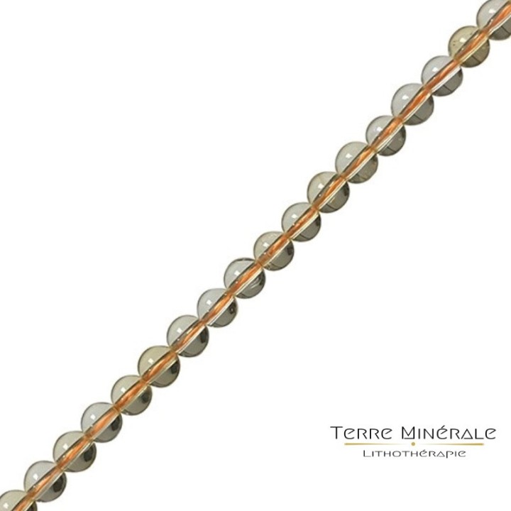 Collier Citrine chauffée extra boules 6 mn