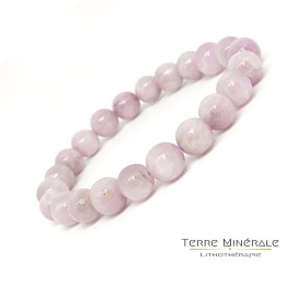 Bracelet Kunzite Boule 8 mm